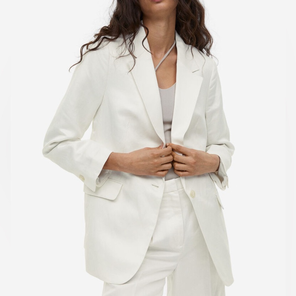 H&M Linen-Blend Blazer - Picture 2 of 8
